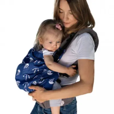 Kinder Hop - Bärsele Multi Grow Carrier Marine Bomull Blå