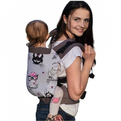 Luna Dream - Bärsele Grow Up owl Bomull Grå/Rosa/Svart