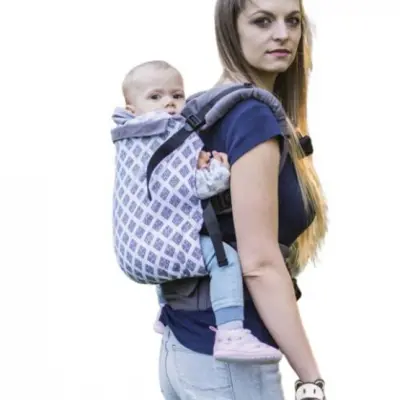 Luna Dream - Bärsele Grow Up squares Bomull Vit/Lila