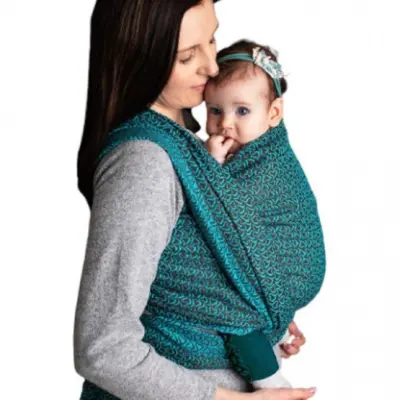 Luna Dream - Bärsele Sling Little Hearts Bomull Turkos Mt M