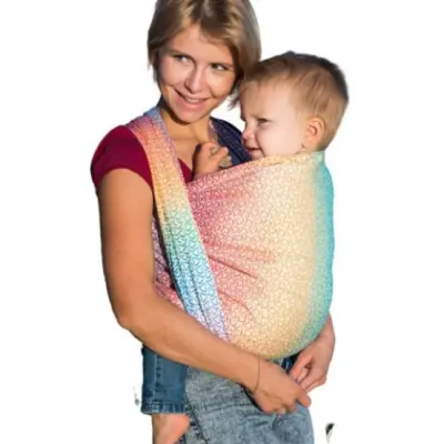 Luna Dream - Bärsele Sling Little Hearts Rainbow Bomull Size S