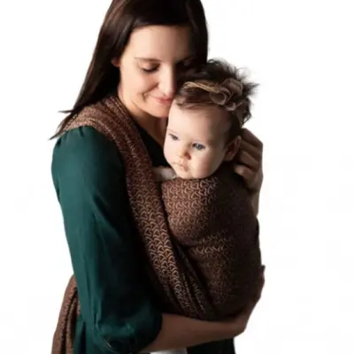 Luna Dream - Bärsele Slinglittle Hearts Coffee Bomull Brun Size 7