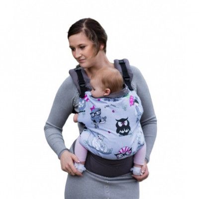 Luna Dream - Bärsele Standard owl Bomull Grå/Rosa