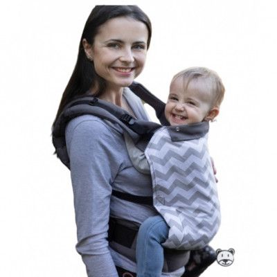 Luna Dream - Bärsele Standard zig Zag Bomull Grå/Vit