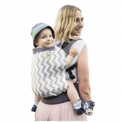 Luna Dream - Bärsele Standard zig Zag Guld Bomull Vit/Guld