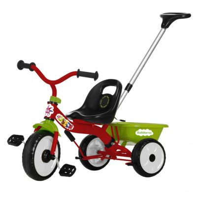 Nordic Hoj Babblarna Trehjuling med släp och skjutstång