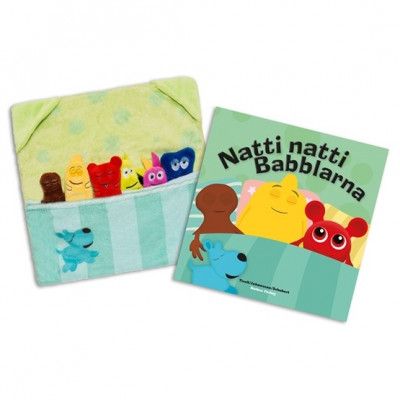 Teddykompaniet Babblarna, Paket med bok&godnattleksak - Natti natti Babblarna