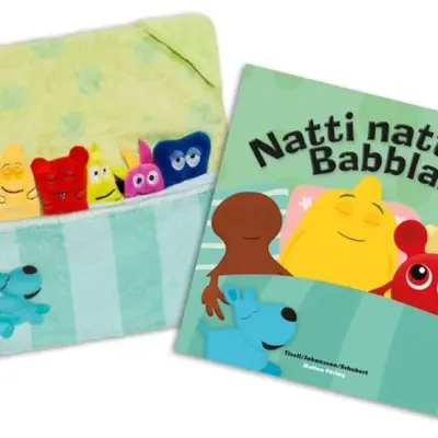 Teddykompaniet Babblarna, Paket med bok&godnattleksak - Natti natti Babblarna