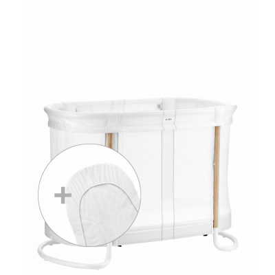 BABYBJÖRN Babysäng - Vit, Mesh inkl överdragslakan