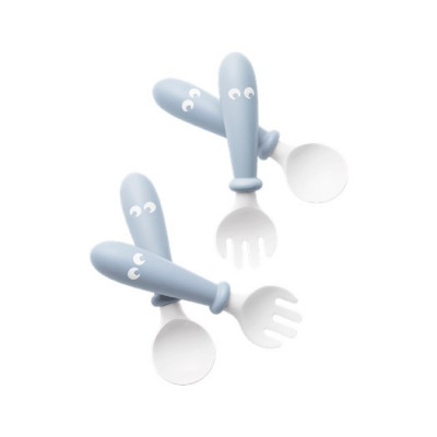 Babybjörn barnsked&gaffel 4 delar, blekblå