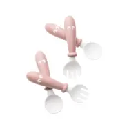 Babybjörn barnsked&gaffel 4 delar, blekrosa