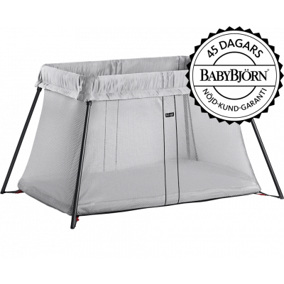 BABYBJÖRN Resesäng Light - Silver, Mesh exkl överdragslakan
