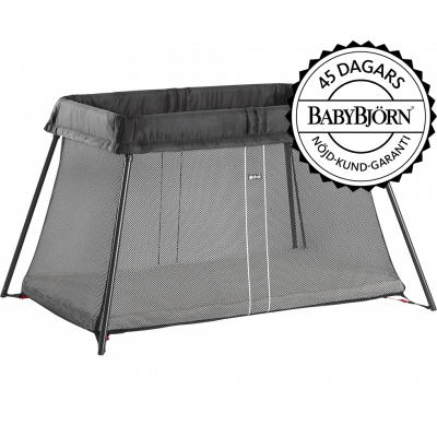 BABYBJÖRN Resesäng Light - Svart, Mesh exkl överdragslakan