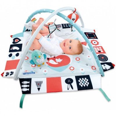 Clementoni - Babygym Svart&Vit 94 X 94 Cm Blå/Vit