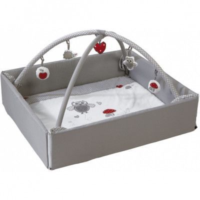 Roba - Babygym Adam&Owl 75 X 85 X 50 Cm Grå