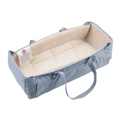 Voksi Carry Me mjuklift/babynest, misty blue leaf