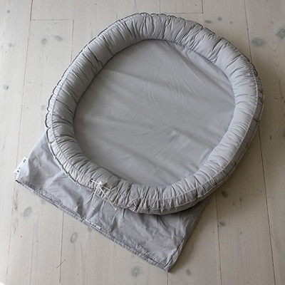 Babynest tvilling, blågrå