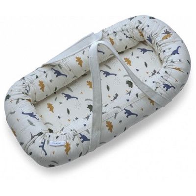 Liewood babynest Gro, dino dove blue