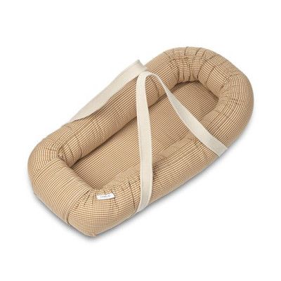 Liewood babynest Gro, rutig golden caramel/sandy