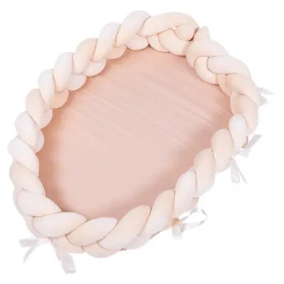 Little Louie Alva Babynest Flätat (Beige)