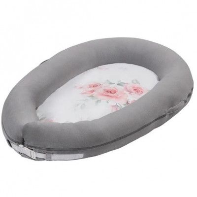 Lulando - Babynest 80 X 45 Cm Grå/Rosa