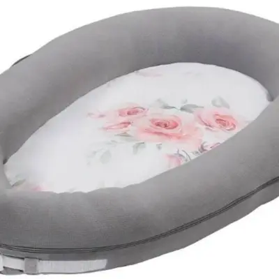 Lulando - Babynest 80 X 45 Cm Grå/Rosa
