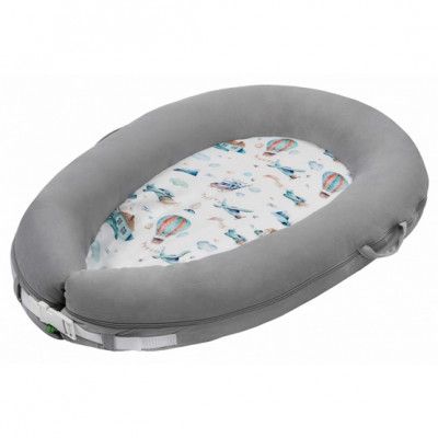 Lulando - Babynest 80 X 45 Cm Ljusgrå