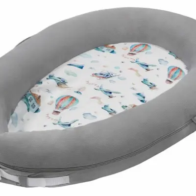 Lulando - Babynest 80 X 45 Cm Ljusgrå
