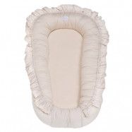 Mini Dreams babynest Cozy, beige med volang