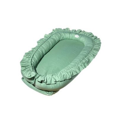 Mini Dreams babynest med volang, grön