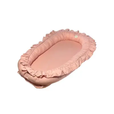 Mini Dreams babynest med volang, light pink