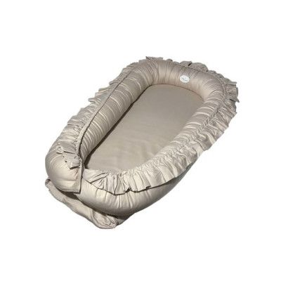 Mini Dreams babynest med volang, sand