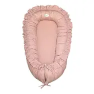 Mini Dreams babynest med volang, vintage pink