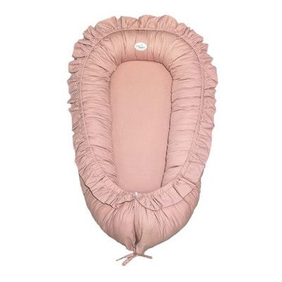 Mini Dreams babynest med volang, vintage pink