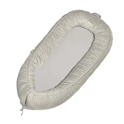 Mini Dreams babynest soft, light grey