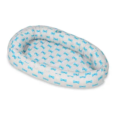 PQP Babynest - Blå Rosetter