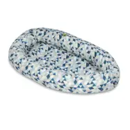 PQP Babynest - Blå Trianglar