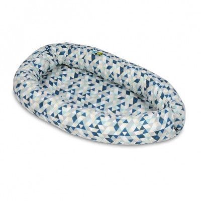 PQP Babynest - Blå Trianglar