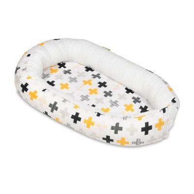 PQP Babynest - Plus Gul med Vit Insida