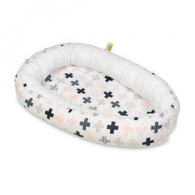 PQP Babynest - Plus Rosa med Vit Insida