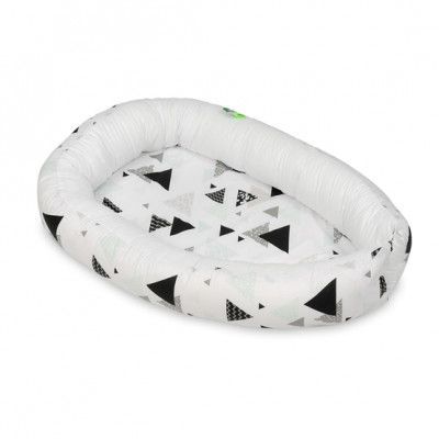 PQP Babynest - Trekant Turkos med Vit Insida