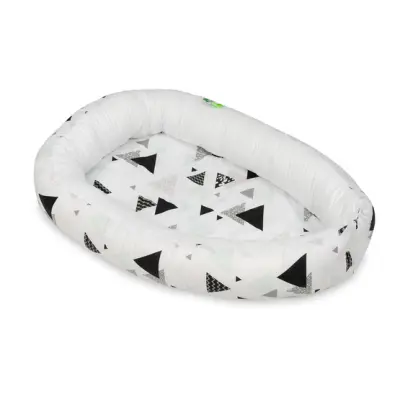 PQP Babynest - Trekant Turkos med Vit Insida