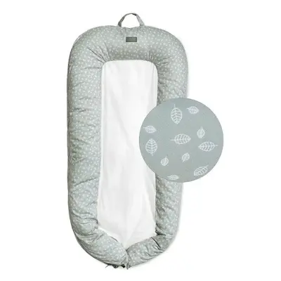 Vinter&Bloom babynest, nordic leaf mild green