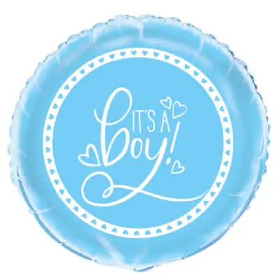 Baby shower blå heliumballong