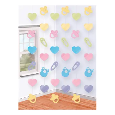 Baby Shower Hängande Dekoration - 6-pack