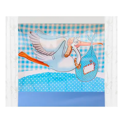 Babyshower Fönsterdekoration/Flagga Blå