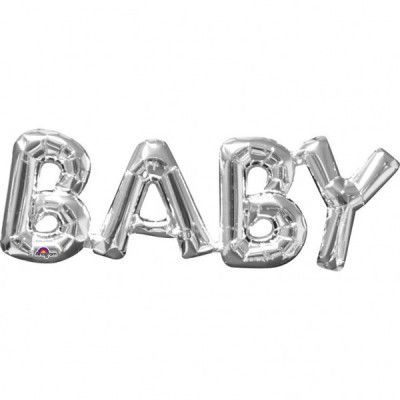 Ballong Baby Silver 66x22cm