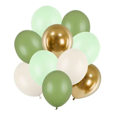 Ballongbukett Grön Färgmix - 10-pack