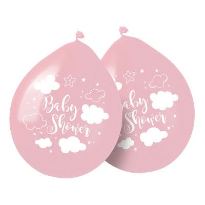 Ballonger Baby Shower Ljusrosa - 8-pack