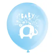 Ballonger Blå Baby Elefant - 8-pack